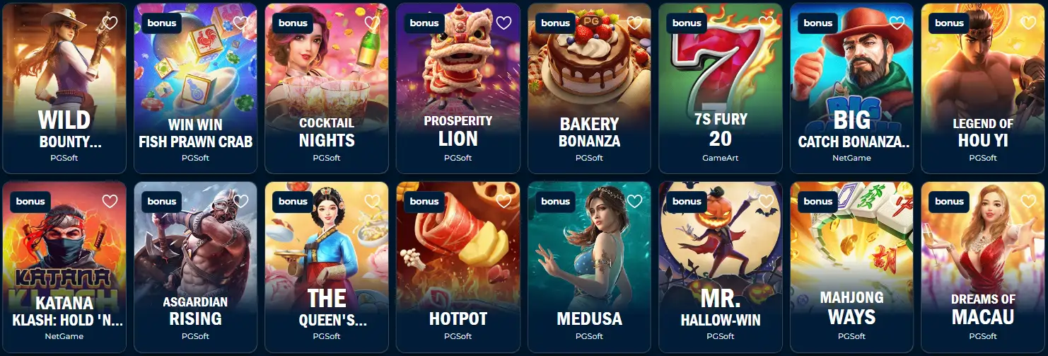 Ontdek een grote collectie slots en videoslots